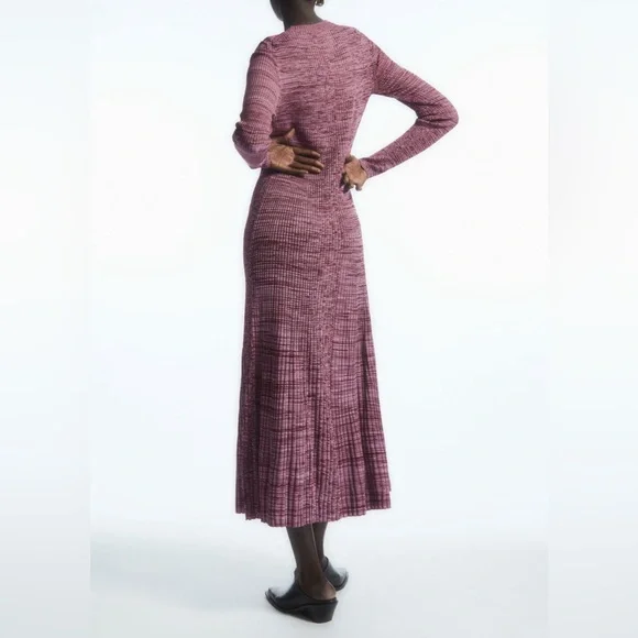 Mélange Ribbed Midi Dress - Picture 4 of 6